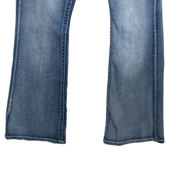 Vintage Sky Y2k Flare Jeans 7/8 Rhinestones Embroidered Indie Hipster Retro 90s - Picture 8 of 12